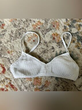 aerie White Bikini Top - S
